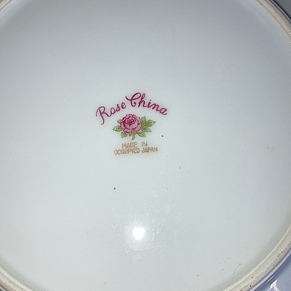 ROSE CHINA made OCCUPIED JAPAN, Dresden floral design, 4 set $45 - Picture 8 of 8